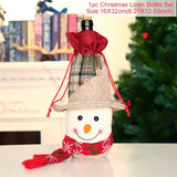 Christmas Bottle Cover Merry Christmas Decor For Home 2021 The Nightmare Before Christmas Ornments Xmas Gift New Year 2022 Noel