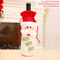 Christmas Bottle Cover Merry Christmas Decor For Home 2021 The Nightmare Before Christmas Ornments Xmas Gift New Year 2022 Noel