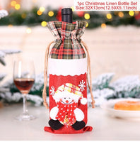 Christmas Bottle Cover Merry Christmas Decor For Home 2021 The Nightmare Before Christmas Ornments Xmas Gift New Year 2022 Noel