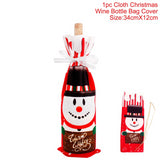 Christmas Bottle Cover Merry Christmas Decor For Home 2021 The Nightmare Before Christmas Ornments Xmas Gift New Year 2022 Noel