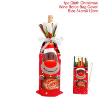 Christmas Bottle Cover Merry Christmas Decor For Home 2021 The Nightmare Before Christmas Ornments Xmas Gift New Year 2022 Noel