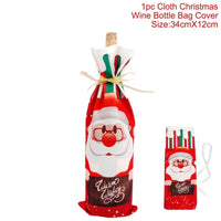 Christmas Bottle Cover Merry Christmas Decor For Home 2021 The Nightmare Before Christmas Ornments Xmas Gift New Year 2022 Noel