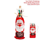 Christmas Bottle Cover Merry Christmas Decor For Home 2021 The Nightmare Before Christmas Ornments Xmas Gift New Year 2022 Noel
