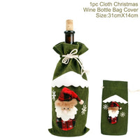 Christmas Bottle Cover Merry Christmas Decor For Home 2021 The Nightmare Before Christmas Ornments Xmas Gift New Year 2022 Noel