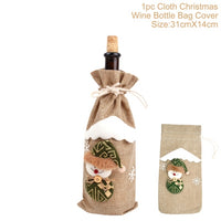 Christmas Bottle Cover Merry Christmas Decor For Home 2021 The Nightmare Before Christmas Ornments Xmas Gift New Year 2022 Noel