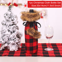 Christmas Bottle Cover Merry Christmas Decor For Home 2021 The Nightmare Before Christmas Ornments Xmas Gift New Year 2022 Noel