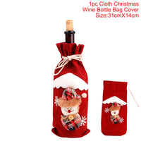 Christmas Bottle Cover Merry Christmas Decor For Home 2021 The Nightmare Before Christmas Ornments Xmas Gift New Year 2022 Noel