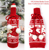 Christmas Bottle Cover Merry Christmas Decor For Home 2021 The Nightmare Before Christmas Ornments Xmas Gift New Year 2022 Noel