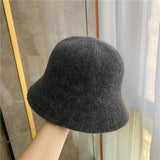 2020 panama warm winter Women&#39;s Bucket hat for teens Felt wool hat for girl sautumn and winter fashion Fur Black hip hop hat cap