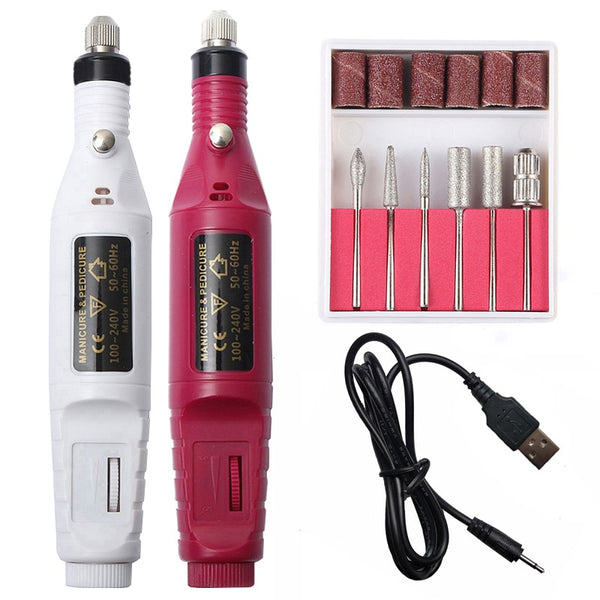 1 Set Mini Electric Nail Drill Machine Manicure Drill Machine Professional Nail Drill Machine Pedicure Sander Nail Drill File