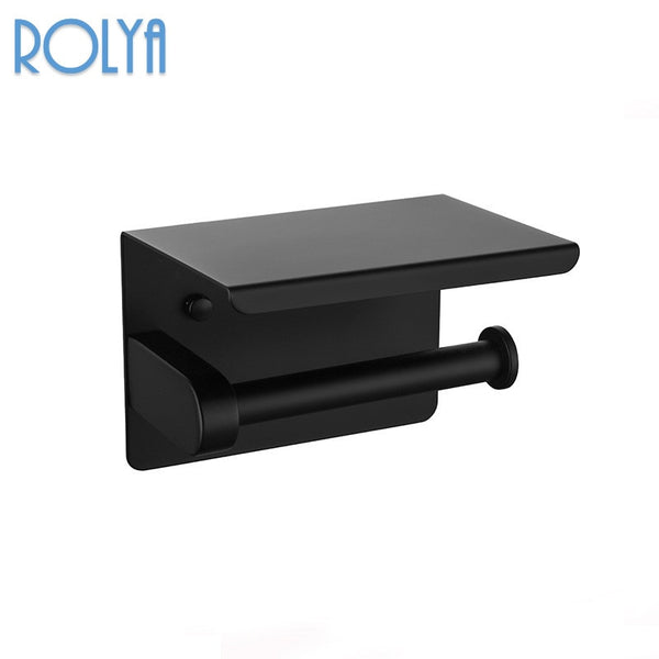 ROLYA SUS 304 Stainless Steel Wall Mount Bathroom Lavatory  Tissue Holder Paper Towel Holder Rolling Toilet Paper Holder