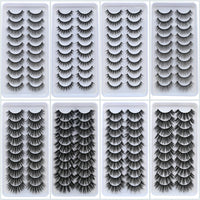 10pairs of false eyelashes natural mink false eyelashes make up  thick and soft eyelashes female makeup eyelashes free shipping