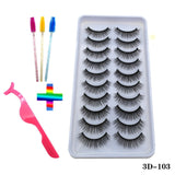 10pairs of false eyelashes natural mink false eyelashes make up  thick and soft eyelashes female makeup eyelashes free shipping
