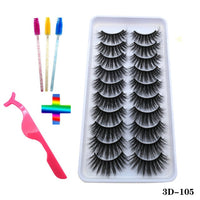 10pairs of false eyelashes natural mink false eyelashes make up  thick and soft eyelashes female makeup eyelashes free shipping