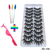 10pairs of false eyelashes natural mink false eyelashes make up  thick and soft eyelashes female makeup eyelashes free shipping