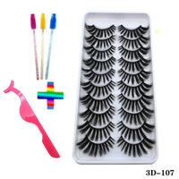 10pairs of false eyelashes natural mink false eyelashes make up  thick and soft eyelashes female makeup eyelashes free shipping