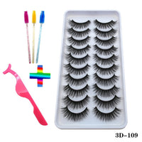 10pairs of false eyelashes natural mink false eyelashes make up  thick and soft eyelashes female makeup eyelashes free shipping