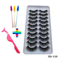 10pairs of false eyelashes natural mink false eyelashes make up  thick and soft eyelashes female makeup eyelashes free shipping