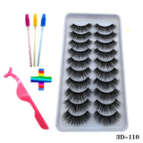 10pairs of false eyelashes natural mink false eyelashes make up  thick and soft eyelashes female makeup eyelashes free shipping