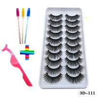 10pairs of false eyelashes natural mink false eyelashes make up  thick and soft eyelashes female makeup eyelashes free shipping