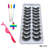 10pairs of false eyelashes natural mink false eyelashes make up  thick and soft eyelashes female makeup eyelashes free shipping
