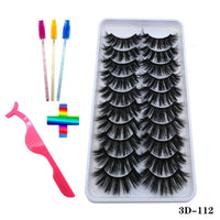 10pairs of false eyelashes natural mink false eyelashes make up  thick and soft eyelashes female makeup eyelashes free shipping