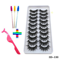 10pairs of false eyelashes natural mink false eyelashes make up  thick and soft eyelashes female makeup eyelashes free shipping