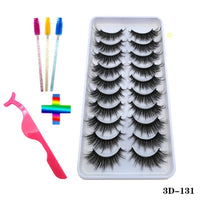10pairs of false eyelashes natural mink false eyelashes make up  thick and soft eyelashes female makeup eyelashes free shipping