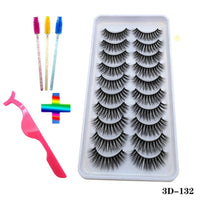 10pairs of false eyelashes natural mink false eyelashes make up  thick and soft eyelashes female makeup eyelashes free shipping