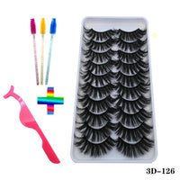 10pairs of false eyelashes natural mink false eyelashes make up  thick and soft eyelashes female makeup eyelashes free shipping