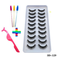 10pairs of false eyelashes natural mink false eyelashes make up  thick and soft eyelashes female makeup eyelashes free shipping