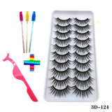 10pairs of false eyelashes natural mink false eyelashes make up  thick and soft eyelashes female makeup eyelashes free shipping