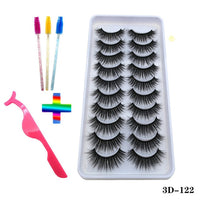 10pairs of false eyelashes natural mink false eyelashes make up  thick and soft eyelashes female makeup eyelashes free shipping