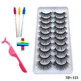 10pairs of false eyelashes natural mink false eyelashes make up  thick and soft eyelashes female makeup eyelashes free shipping