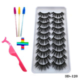 10pairs of false eyelashes natural mink false eyelashes make up  thick and soft eyelashes female makeup eyelashes free shipping