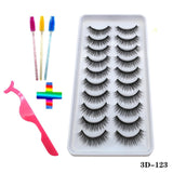 10pairs of false eyelashes natural mink false eyelashes make up  thick and soft eyelashes female makeup eyelashes free shipping