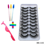 10pairs of false eyelashes natural mink false eyelashes make up  thick and soft eyelashes female makeup eyelashes free shipping
