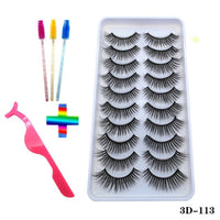 10pairs of false eyelashes natural mink false eyelashes make up  thick and soft eyelashes female makeup eyelashes free shipping