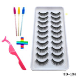10pairs of false eyelashes natural mink false eyelashes make up  thick and soft eyelashes female makeup eyelashes free shipping
