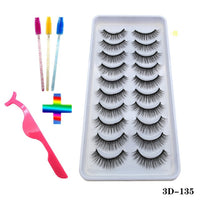 10pairs of false eyelashes natural mink false eyelashes make up  thick and soft eyelashes female makeup eyelashes free shipping