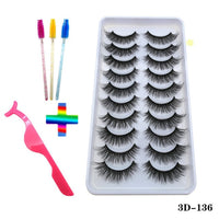 10pairs of false eyelashes natural mink false eyelashes make up  thick and soft eyelashes female makeup eyelashes free shipping