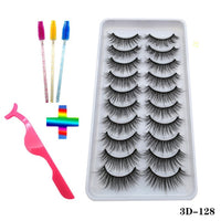 10pairs of false eyelashes natural mink false eyelashes make up  thick and soft eyelashes female makeup eyelashes free shipping