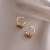 2020 new classic Roman digital round Stud Earrings with Simple needle South Korean women&#39;s jewelry temperament party Earrings