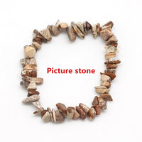 Hot Irregular Natural Crystals Chakras Stone Bracelet Beads Chips Jewelry Bracelets Yellow Crystals Clear Crystals Aquamarines