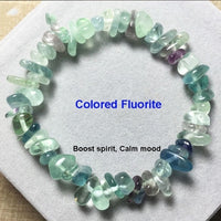 Hot Irregular Natural Crystals Chakras Stone Bracelet Beads Chips Jewelry Bracelets Yellow Crystals Clear Crystals Aquamarines