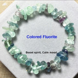 Hot Irregular Natural Crystals Chakras Stone Bracelet Beads Chips Jewelry Bracelets Yellow Crystals Clear Crystals Aquamarines