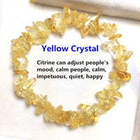 Hot Irregular Natural Crystals Chakras Stone Bracelet Beads Chips Jewelry Bracelets Yellow Crystals Clear Crystals Aquamarines