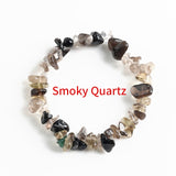 Hot Irregular Natural Crystals Chakras Stone Bracelet Beads Chips Jewelry Bracelets Yellow Crystals Clear Crystals Aquamarines