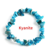 Hot Irregular Natural Crystals Chakras Stone Bracelet Beads Chips Jewelry Bracelets Yellow Crystals Clear Crystals Aquamarines