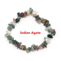 Hot Irregular Natural Crystals Chakras Stone Bracelet Beads Chips Jewelry Bracelets Yellow Crystals Clear Crystals Aquamarines